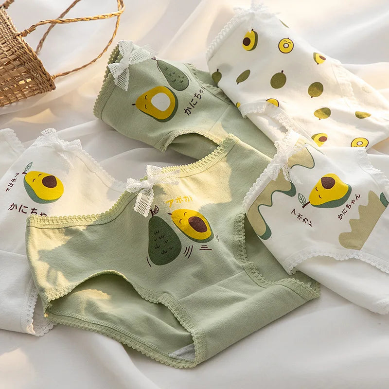 New 5PCS/Set Women's Underwear Cute Bear Cotton Panties Briefs For Girl Ladies Sexy Lingerie Cartoon Female Pantys Underpants