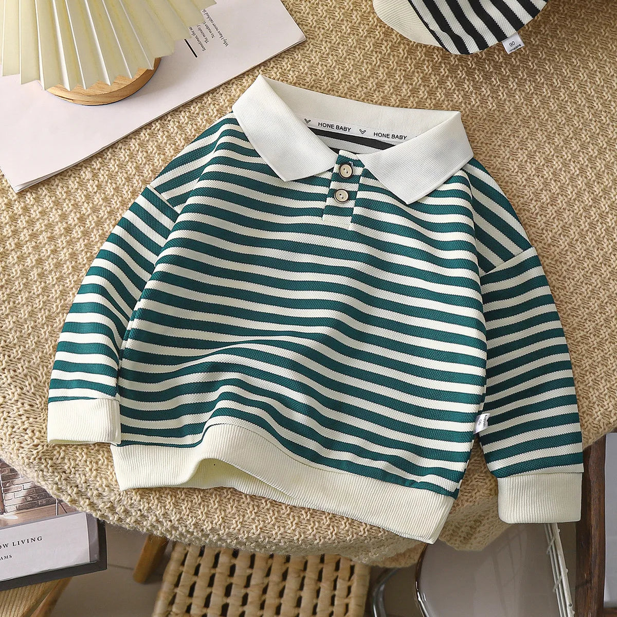 Boys Polo Shirts 2025 Autumn Winter Tops for Kids Long Sleeve Children T-shirts Stripe Girls Blouse Baby Tees Toddler Outfits