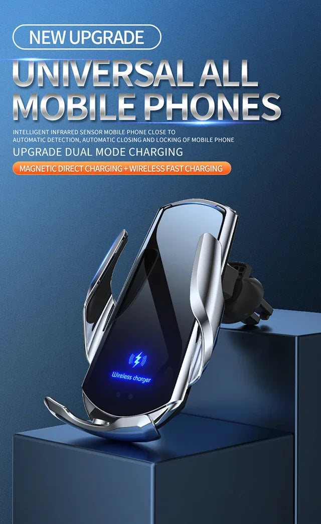 Car Phone Holder Screen Mount For Volkswagen Atlas 2024 2025 Wireless Charging Stand Navigation Bracket Glasses Storage Box