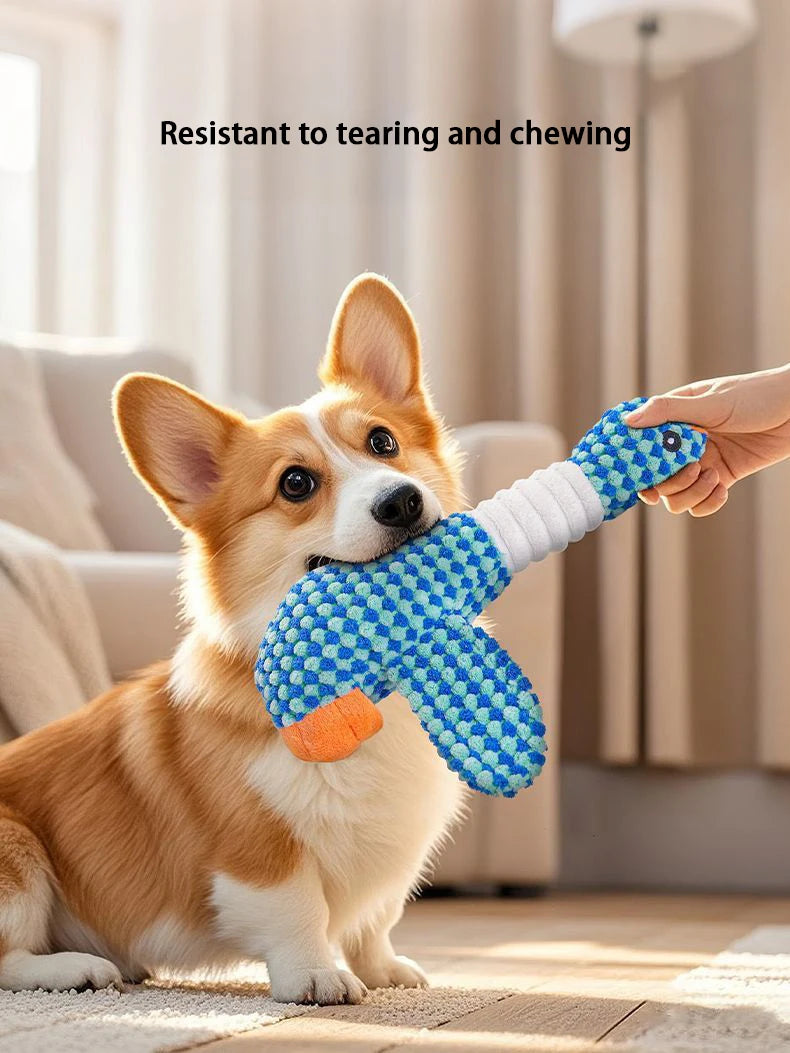 Pet Vocalizing Wild Goose Toy, Dog Chewable Teething Stick, Boredom Relieving Plush Doll, Small Dog Universal Product