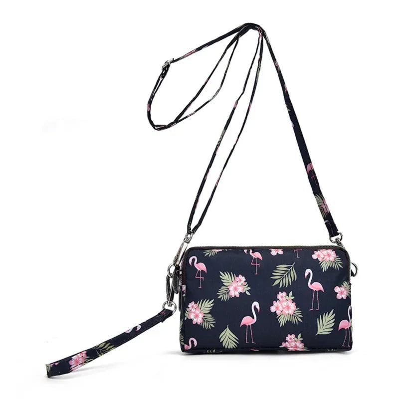New Trendy Three-layer Women Sports Wallets Crossbody Mobile Phone Bag Pouch Messenger Clutch Bag Coin Purse Outdoor Handbag