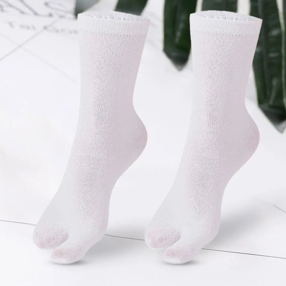 1-5Pair Japanese Style Two Finger Socks Unisex Clog Socks Polyester Toe Separation Socks Kimono Flip Flop Sandal Split Toe Sock