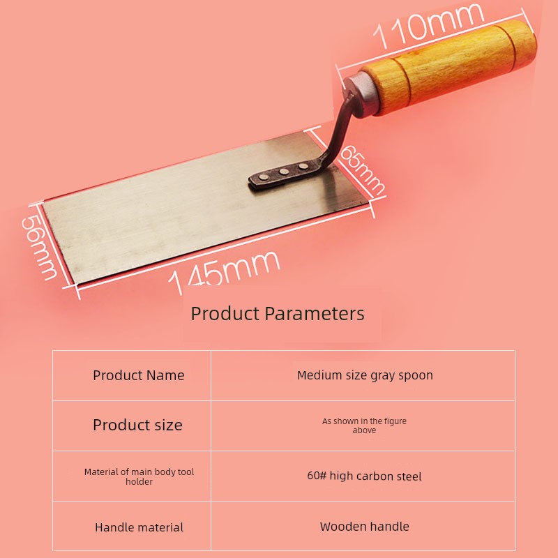Dish Knife Plastering Trowel Clay Knife Shovel Batch Gray Knife Incense Ashes Spoon Clay Tile Tool Puttying Wall Plastering Tile