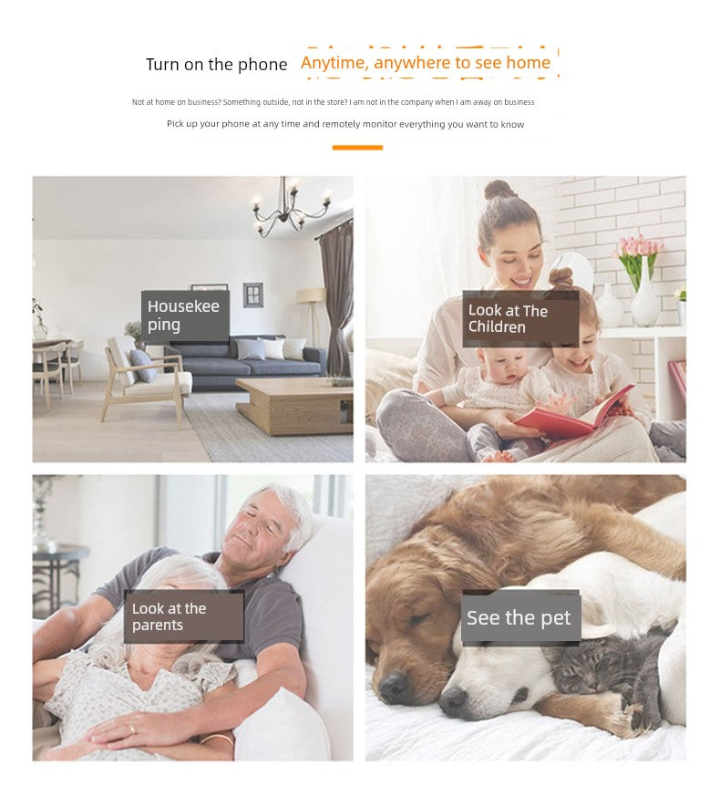 Lamp Holder Type Fisheye Panoramic 360-Degree Lighting Lamp Holder Surveillance Camera Smart Wireless Mobile Phone Remote Smart WIF