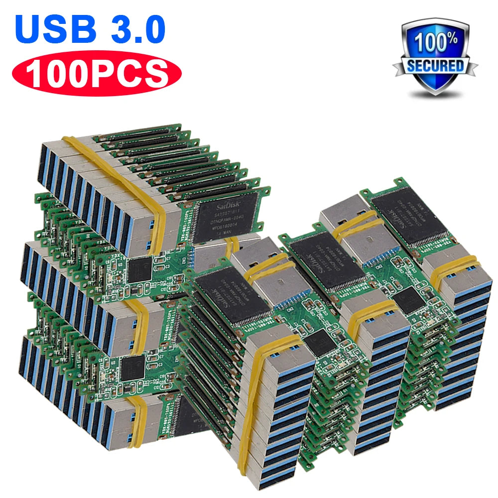 Wholesale Chip USB 3.0 Flash Memory 4GB 8GB 16GB 32GB 64GB 128G USB U Disk Semi-finished PCB Plate Pendrive Free Delivery