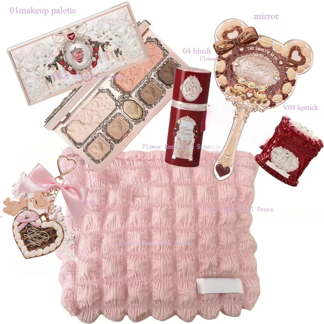 Flower Knows ALL IN ONE Makeup Kit Full Professional Face Palette Blush Eyeshadow Lip Cream Solid Perfume Sets