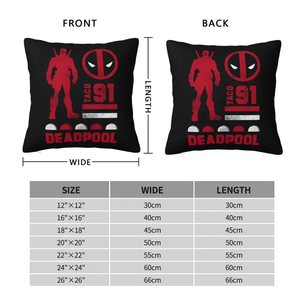 Custom Deadpool Wolverine Cartoon Manga Cushion Cover Soft Cute Pillows