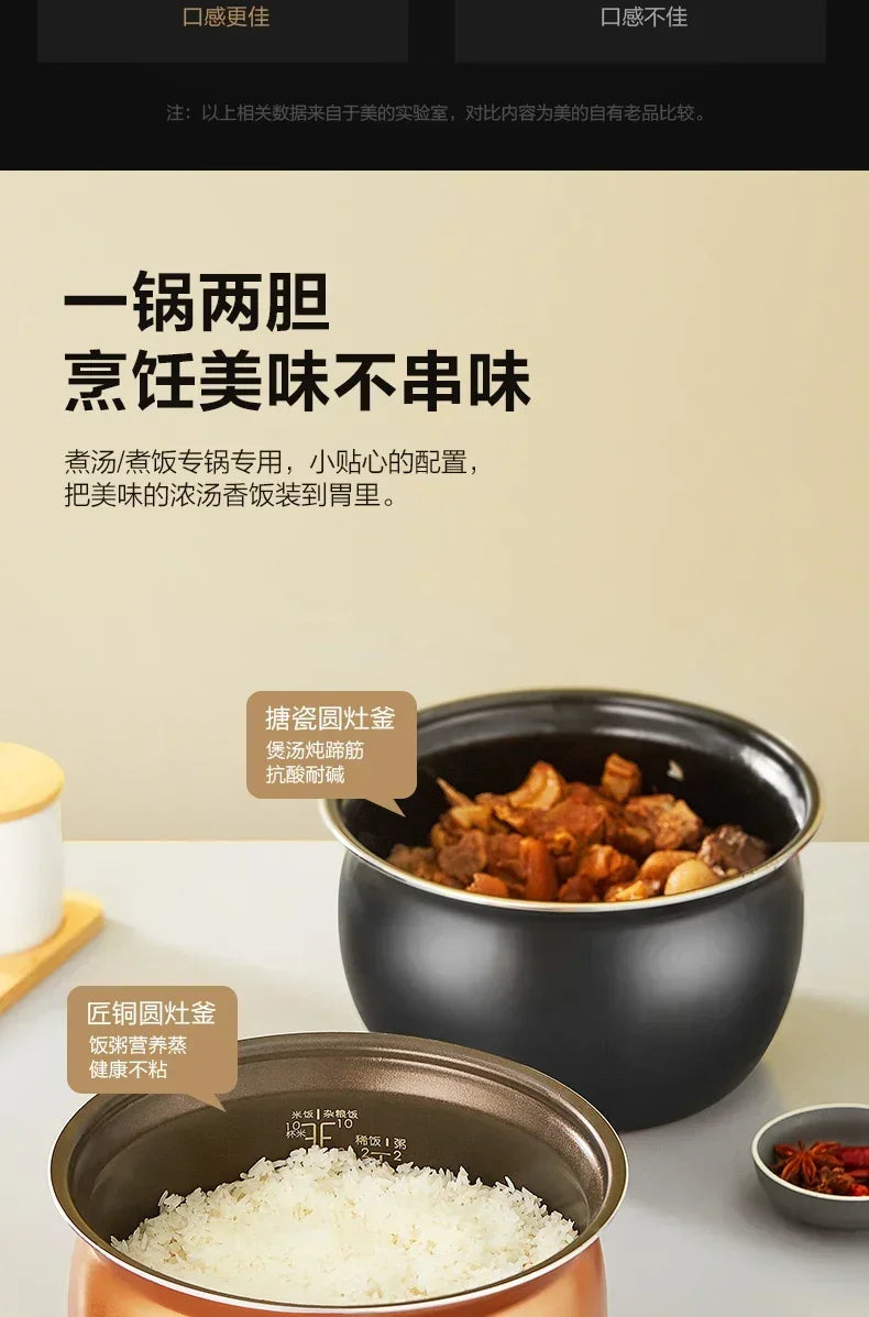 Midea household large-capacity intelligent high-pressure rice cooker multi-function electric pressure cooker