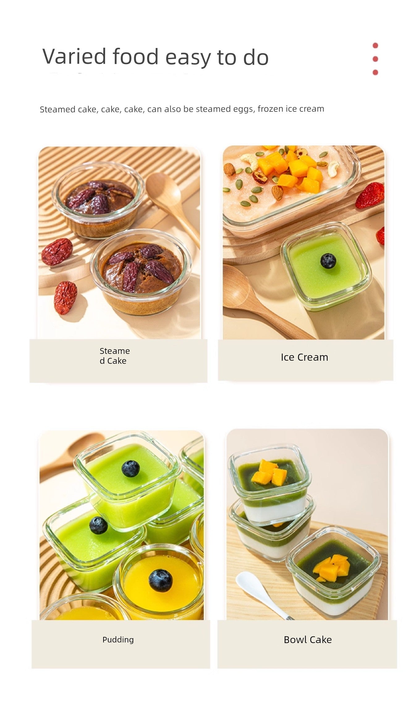 Steam Baking Oven Baby Yogurt Pudding Glass Air Fryer