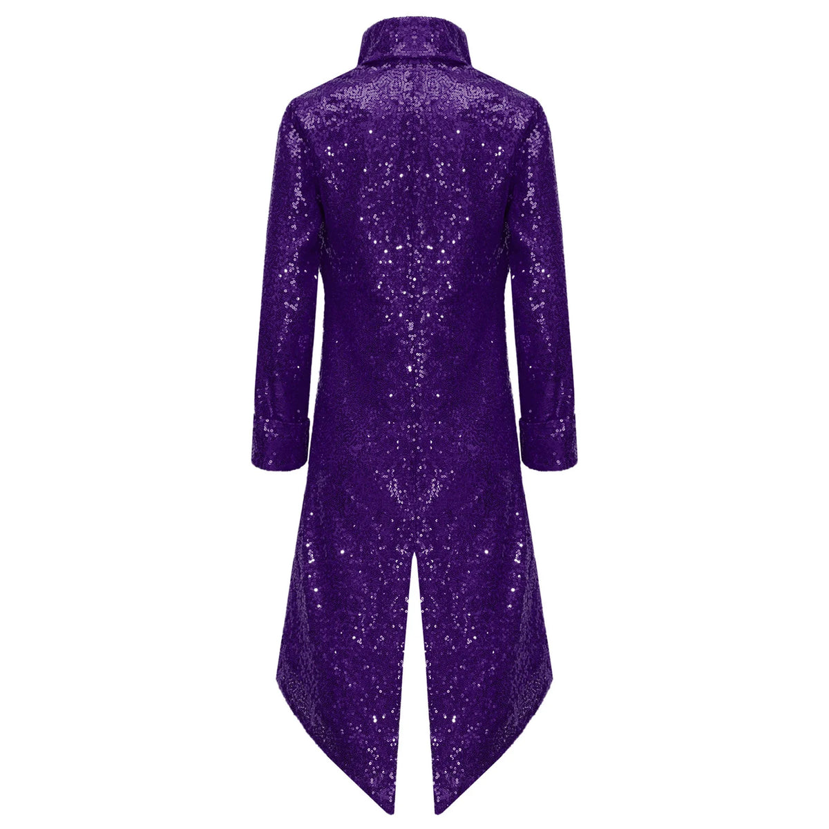 Kids Boys Halloween Medieval Renaissance Costume Sparkly Sequins Victorian Tailcoat Jacket Frock Coat Long Sleeve Gothic Tuxedo