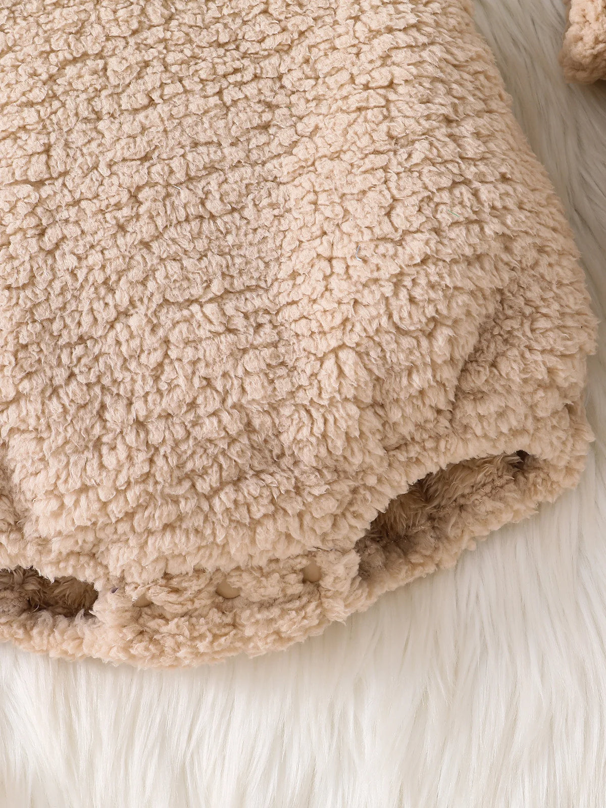 Newborn Baby Sherpa Romper Sleeveless Hooded Sheep Horn Bodysuit Cute Animal Onesie Toddler Warm Jumpsuit Winter Playsuit.
