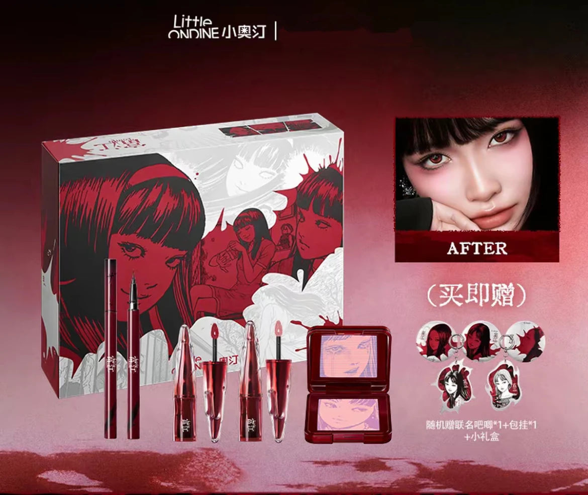 Little Ondine Limitate Gift Box 3D Floating Shadow Blush Palette Lip Tint Eyeliner Pencil Mascara blush Lipstick Makeup Set