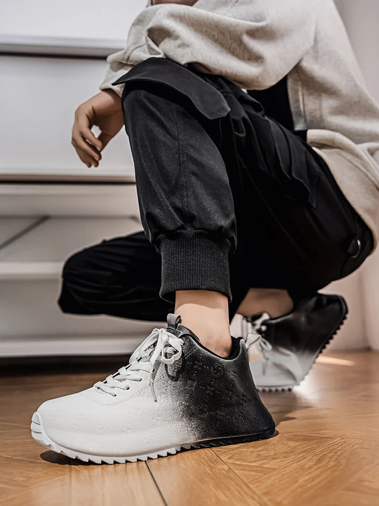 Men's Casual Sports Shoes Are Lightweight Comfortable Printed Trendy Versatile and Easy To Match with Street Style