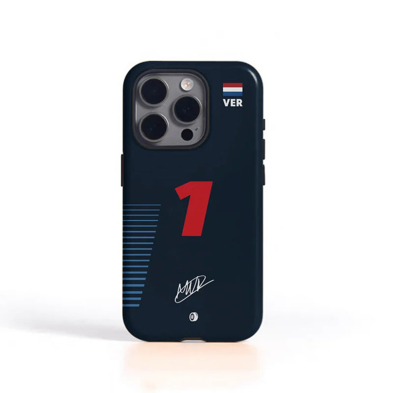 F1 NO.1 simple Phone Case for iPhone16ProMax 15 14 14 12mini 7Plus XR 2in1 tough glossy case