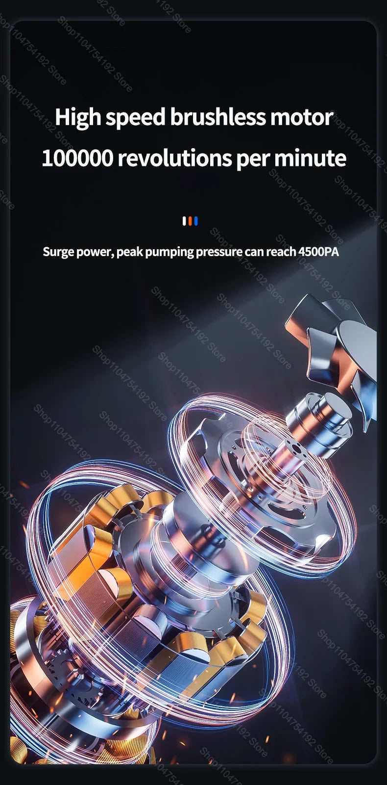 Turbo Jet Blower Powerful Air Blower Brushless Motor Turbo Fan Wind Speed Portable Dust Blower Electric Dryer Car Vacuum Cleaner