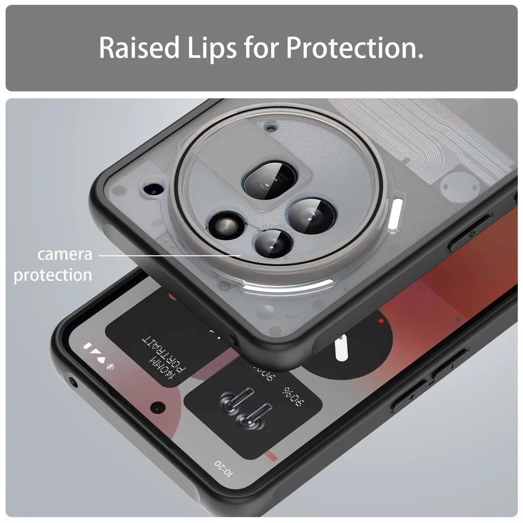 Armor Shockproof Soft Bumpers Hard Case For Nothing Phone 3a Pro Matte Mobile Phone Casing