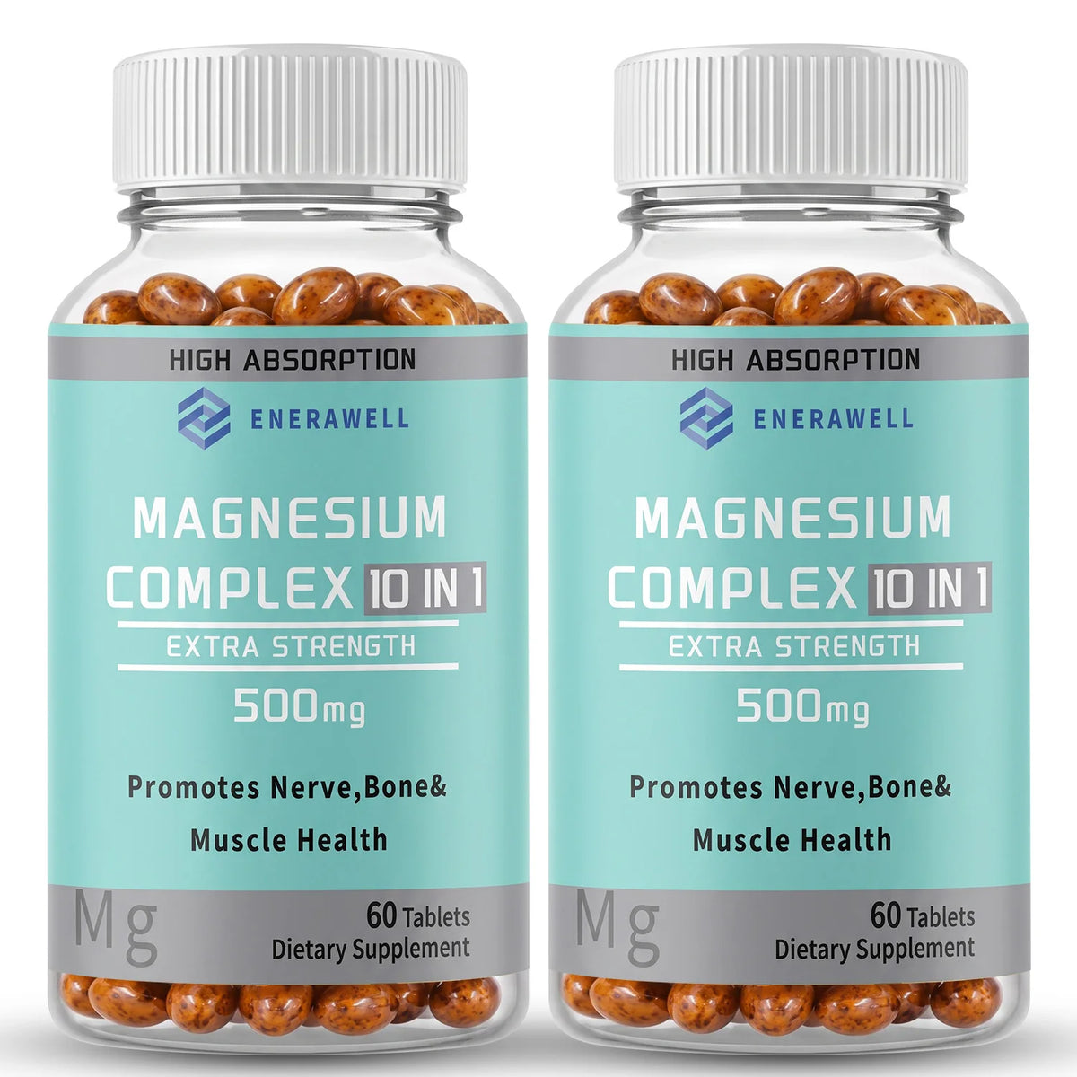 Magnesium 10-IN-1 Complex Capsules - Bone & Heart Health Supplement, Sleep Support,Muscle Relaxation,Stress & Anxiety Relief