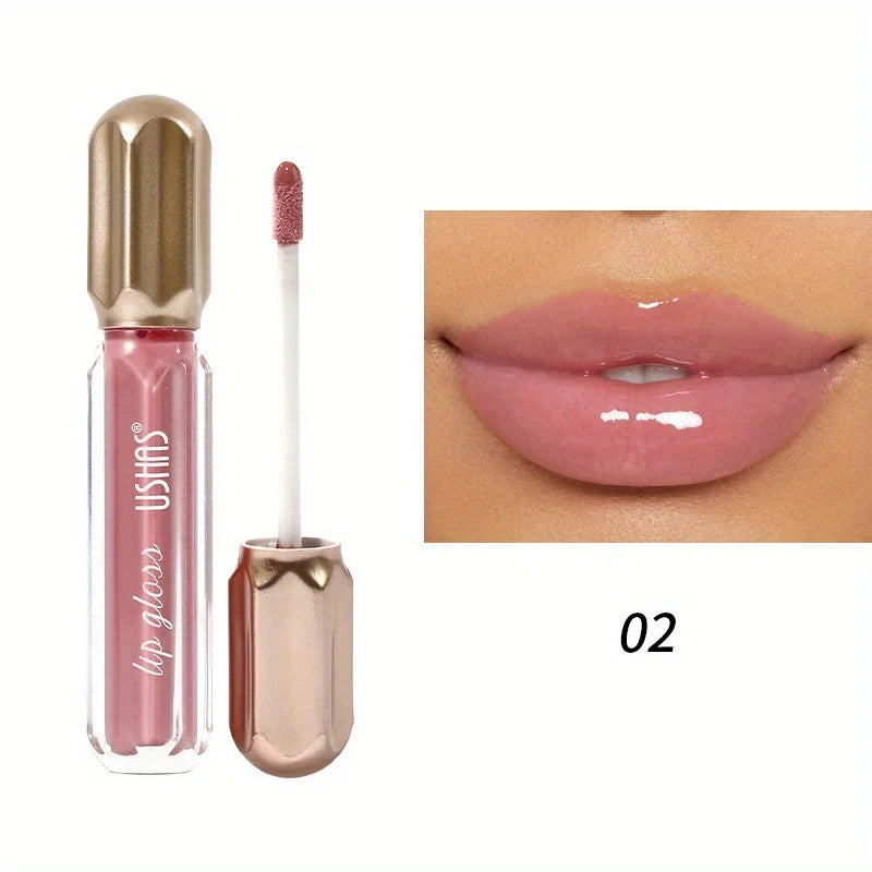 Mirror Pearl Lip Gloss Waterproof Long Lasting Moisturizing Lipstick Shine Glitter Lip Glaze Women Non Stick Cup Lip Tint Makeup
