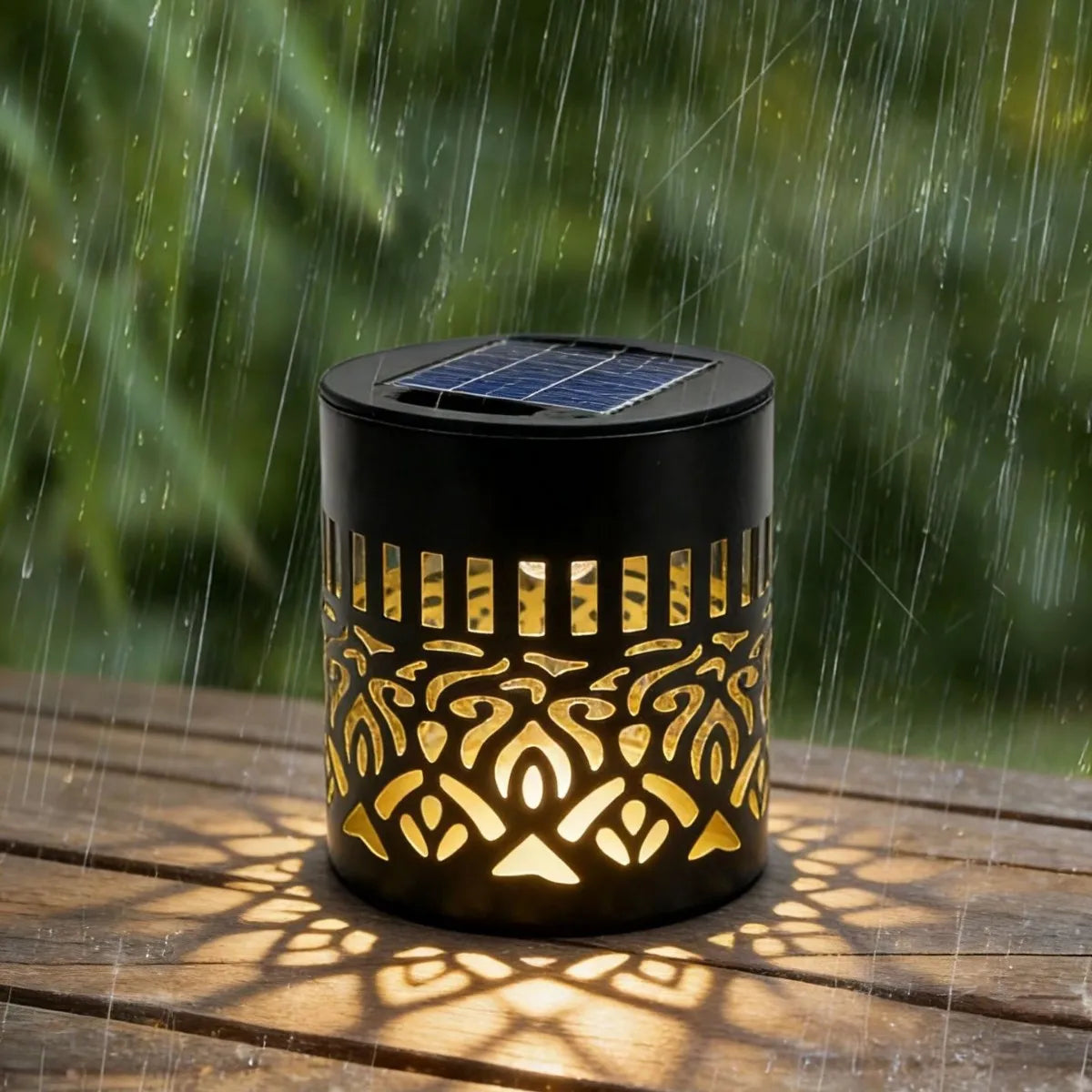 LED Solar Mandala Wall Lamp Openwork Projection Lawn Light Outdoor Garden Decorative Landscape Light for Garden Lawn Fence Porch