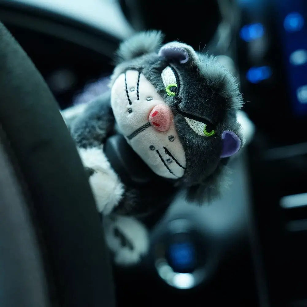 Cute Cat Plush Doll Creative Gift Car Windshield Wiper Decorations Home Decoration Universal Auto Accessories