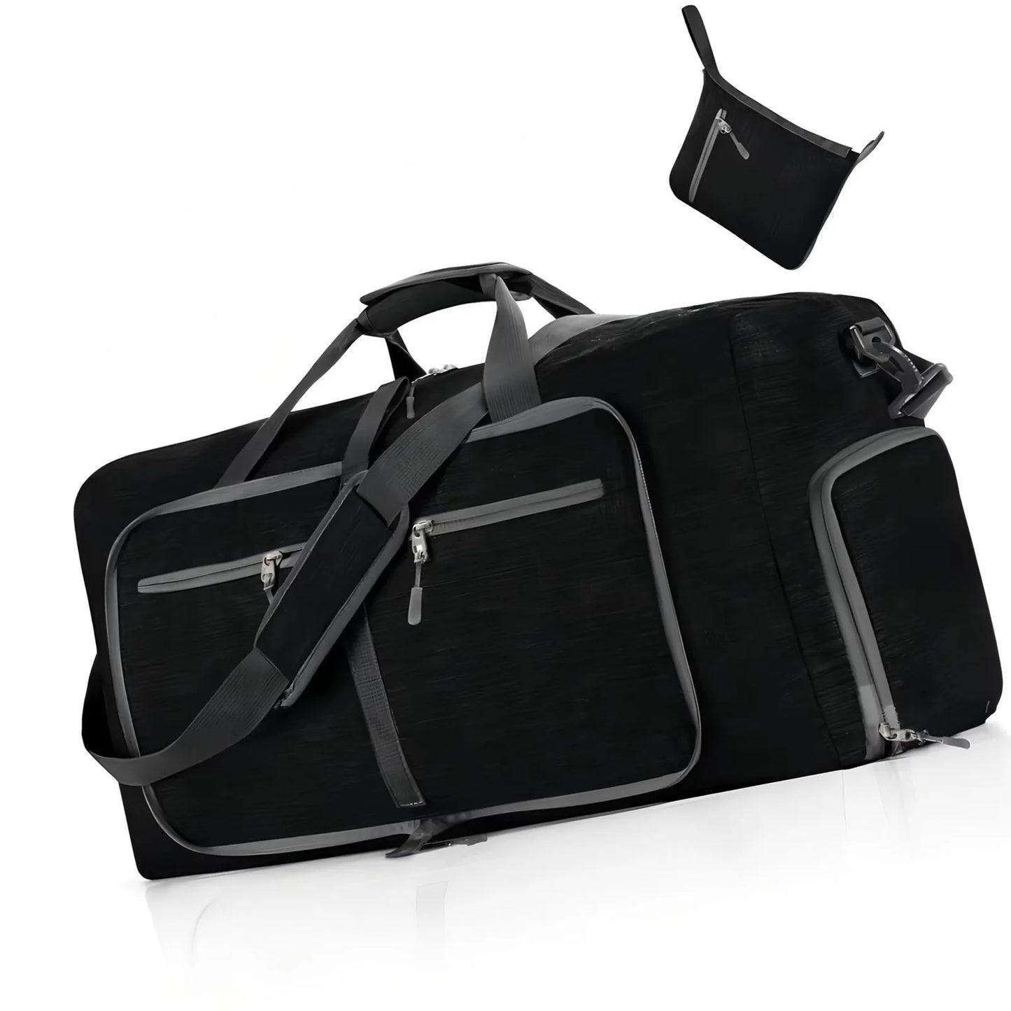 Gym Bag with Shoe Compartment Carry On Luggage Travel Bag Sports Bag Duffle Bag for Men and Women Foldable and Expandable