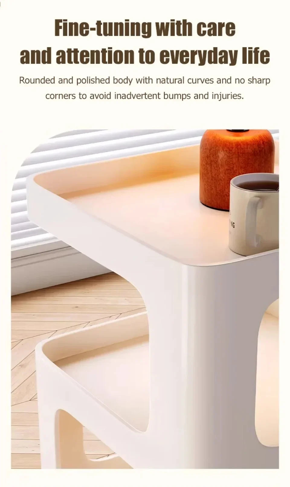 Light Luxury Sofa Table Solid Color Bookshelf Living Room Small Coffee Table Bedroom Simple Bedside Table Creative Computer Desk