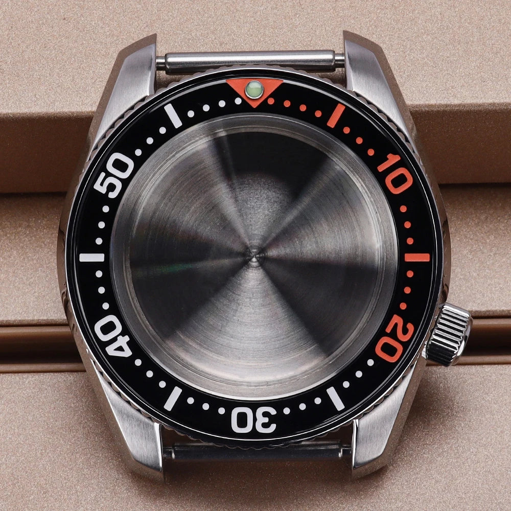 Diver NH35 42mm Watch Case Sapphire Glass Solid Bottom Cover For SPB185J1/187J1 NH34 NH35 NH36/38 Movement Stainless Steel Strap