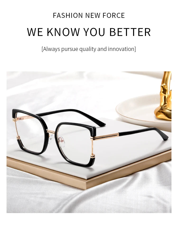 82190 Cute Retro Eyeglasses Frame Retro Eye Protection Optical Glasses Female Trendy Spectacles Eyewear Birthday Party Gift