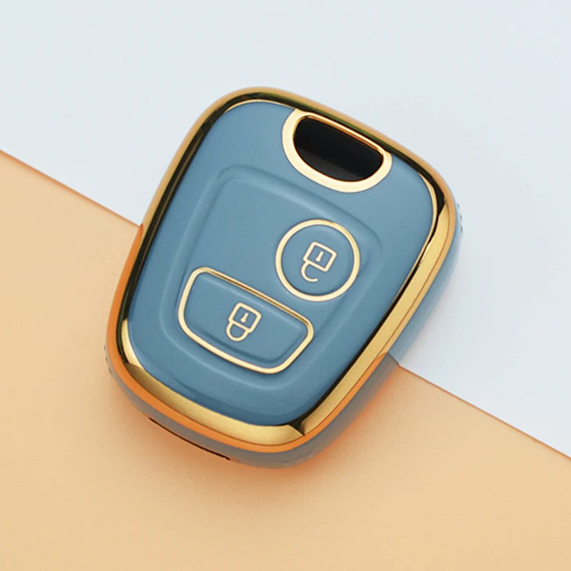 For Peugeot 107 206 207 307 For Citroen C1 C2 C3 C4 Picasso For Toyota Aygo TPU Car Remote Key Case Cover Shell Fob Keychain