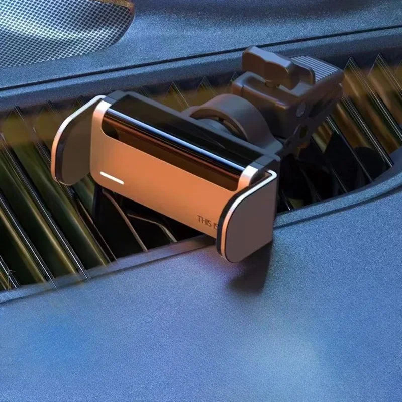 Car Phone Holder Air Outlet Car Mount / Paste Type Mini Electric Auto Car Stand Bracket For All Phones Phone Accessory