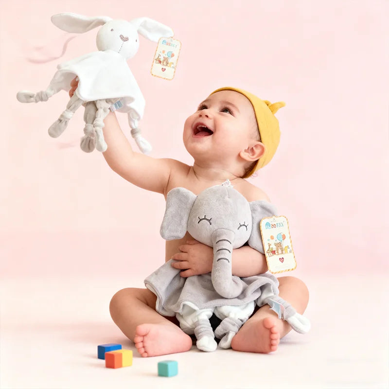 Baby Security Blanket Soft Plush Stuffed Animal Toys Infant Bibs Nursery Newborn Sleeping Dolls Cartoon Soother Appease Towel
