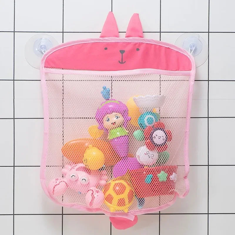 Baby Bath Toys Organizer Quick Dry Toddlers Mesh Net Bag for Bathroom Toy Storage Cartoon Shape Sand Beach Toys Storage Holder
