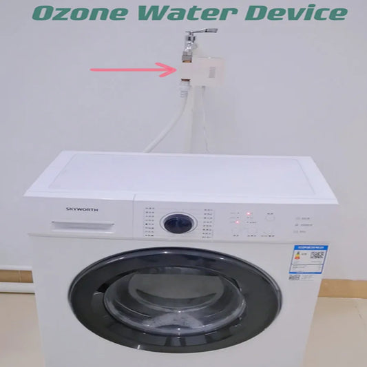 Ozone Water Device Ozonator for Washing Machine Laundry 12VDC  Universal Voltage   1/2" or 3/4" installation
