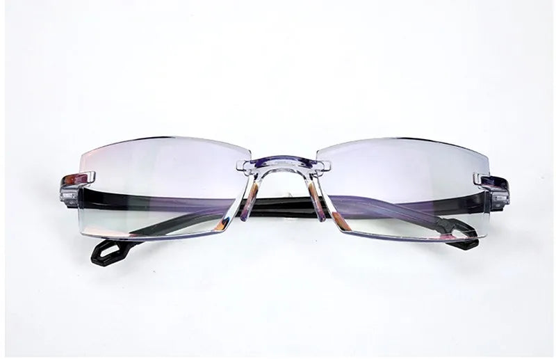 Intelligent Zoom Anti-blue Light Reading Glasses Frameless Cutting Edge Presbyopic Glasses Men and Women Presbyopic Glasses