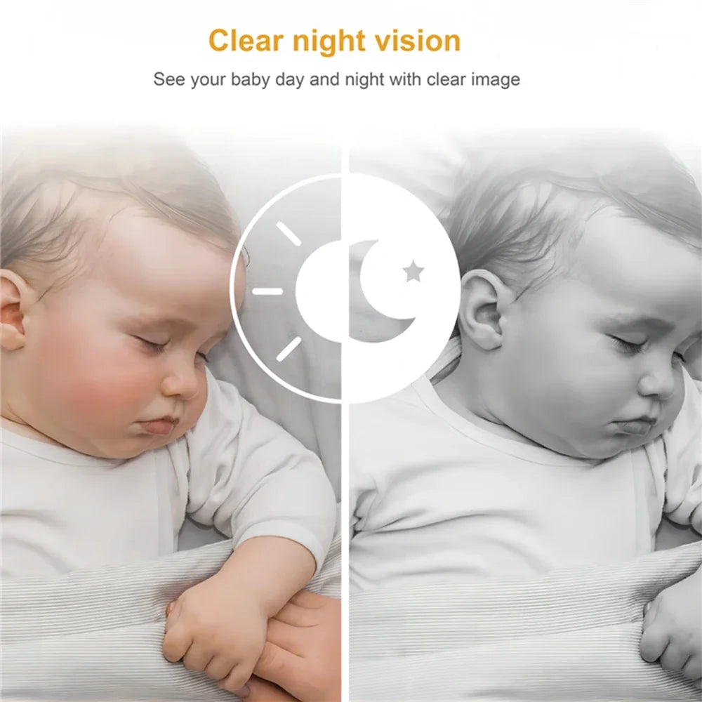 2.8 Inch Portable Video Baby Monitor Indoor 2.4G Wireless Monitor 2-way Audio Night Vision Surveillance Security Cam Babysitter
