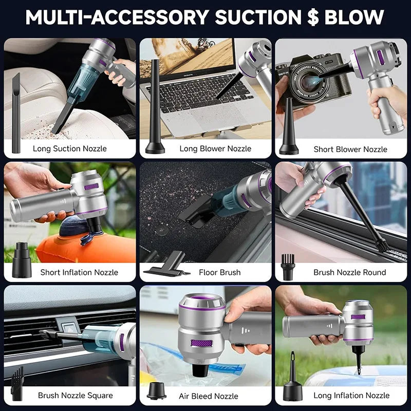 Car Vacuum Cleaner Wireless Mini Handheld Strong Suction Cleaning Machine Portable Vacuum Cleaner for Car Home