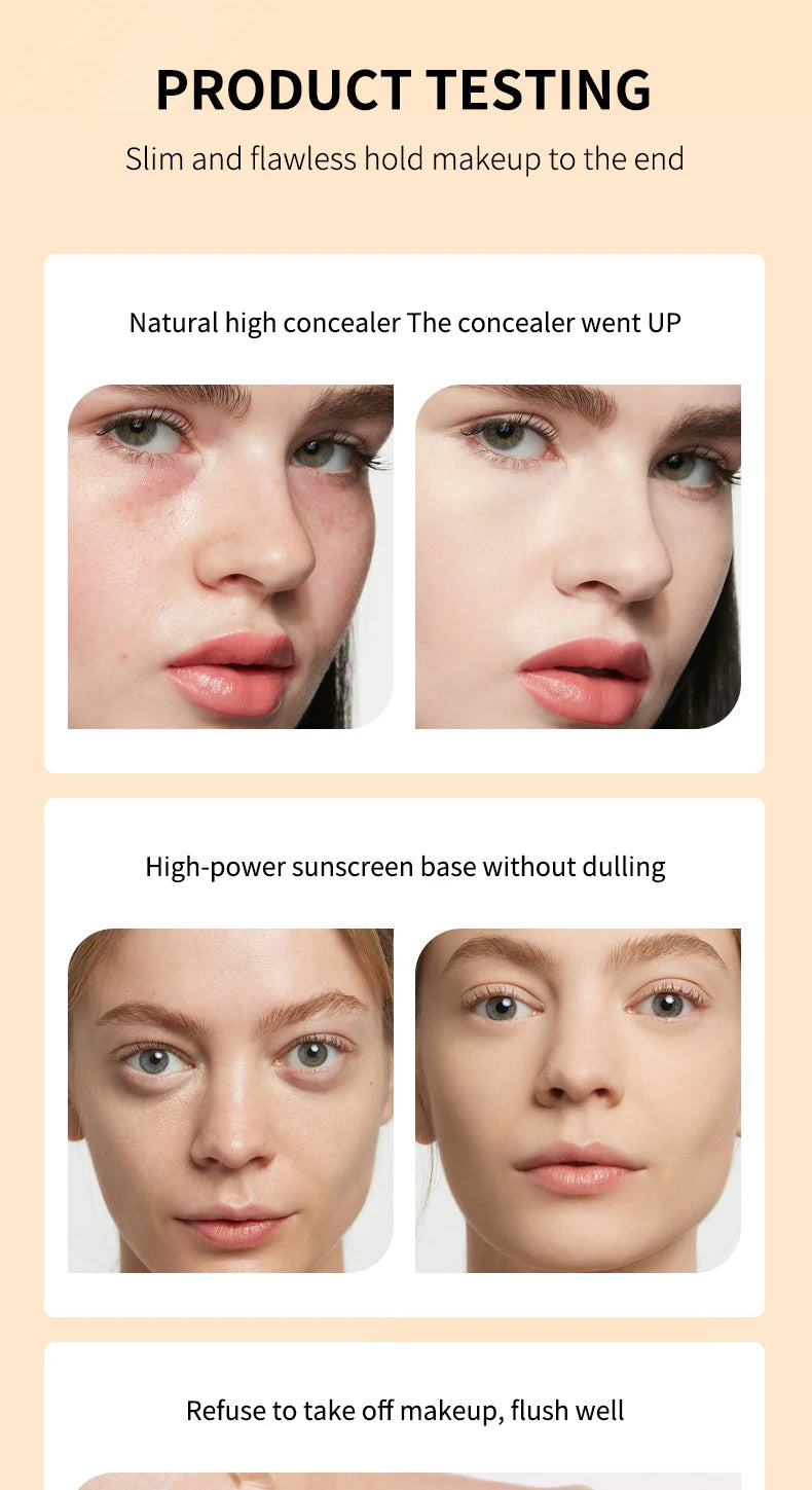 Ocheal 30g CC Cream Foundation Waterproff Concealer Moisturizing Sunscreen Liquid SPF 50+ Long Lasting Brightening Makeup Primer