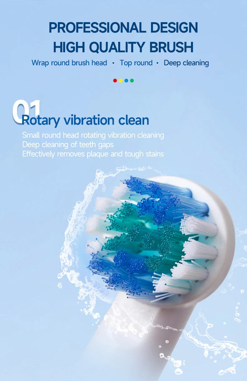 4/8pcs Replacement Brush Heads For Oral-B Electric Toothbrush Advance Power/Vitality Precision Clean/Pro Health/Triumph/3D Excel