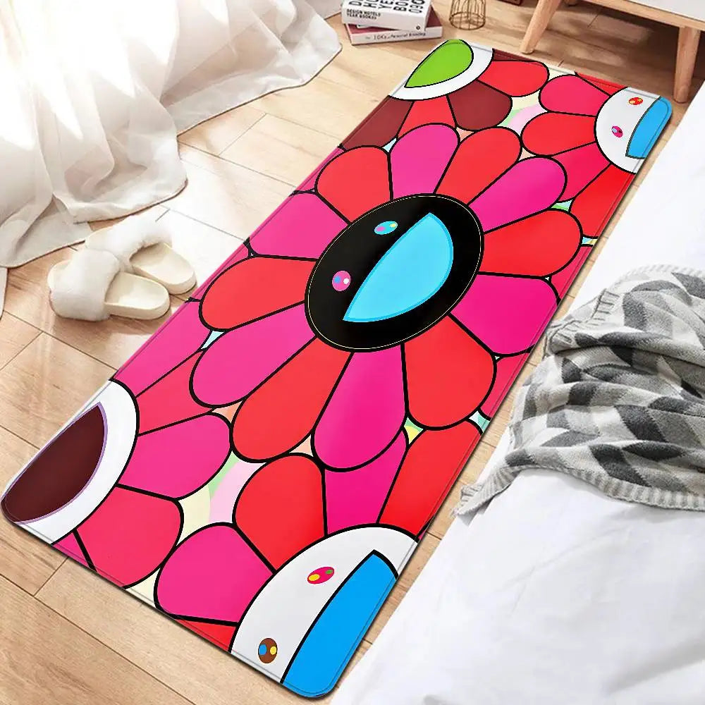 Flower T-Takashi Art M-Murakami Entrance Door Mat Nordic Style Home Doormat Bathroom-Toilet Mats Bedroom Hotel Decor Mat