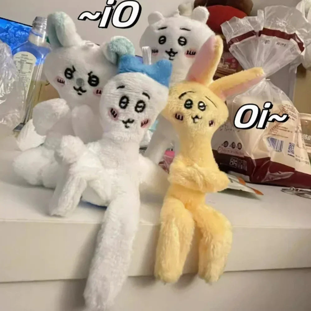 12cm Chiikawas Funny Doll Full Body Movable Swing Design Anime Cute Cartoon Plush Key Accessory Bag Decoration Toy Holiday Gift