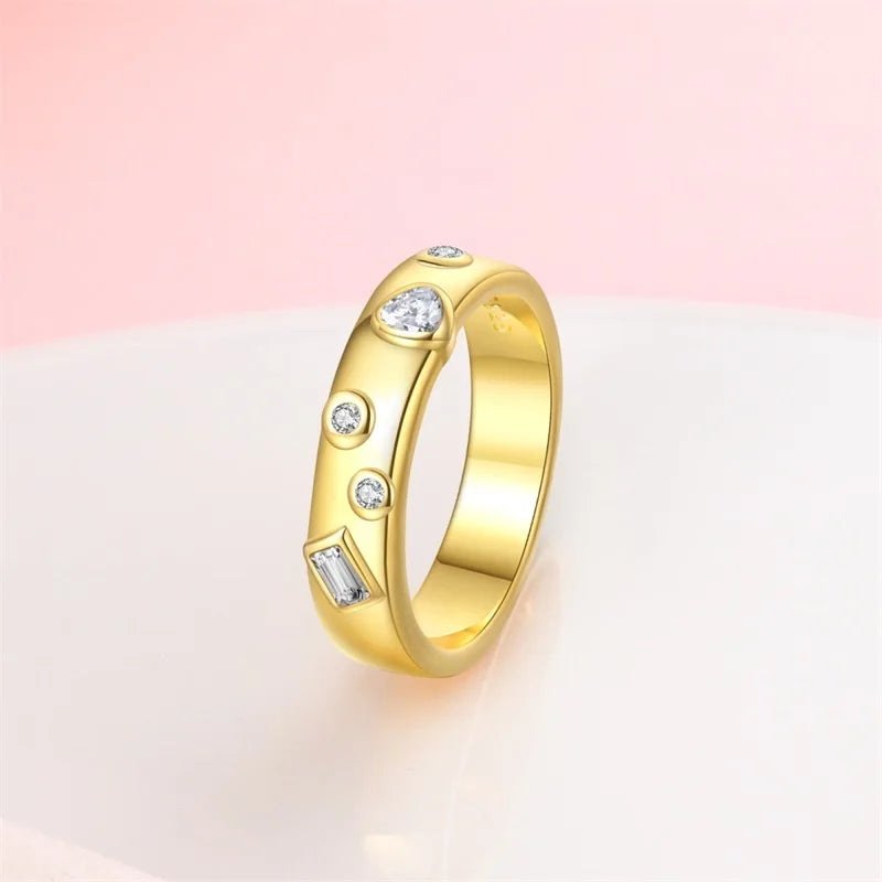925 Silver Romantic Princess Pink Bow Rings For Women Fashion Star Moon Devil's Eye Ring Valentine's Day Wedding Jewelry Gifts