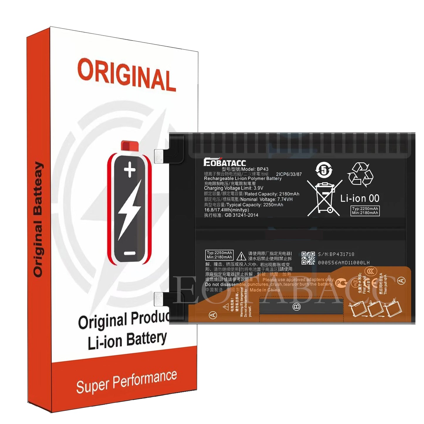 2026 Years EOBATACC 100% New Xiao Mi BP43 4500mAh Replacement Battery For Xiaomi Mix 4 Mix4 Mobile Phone Batteries Bateria+ Free