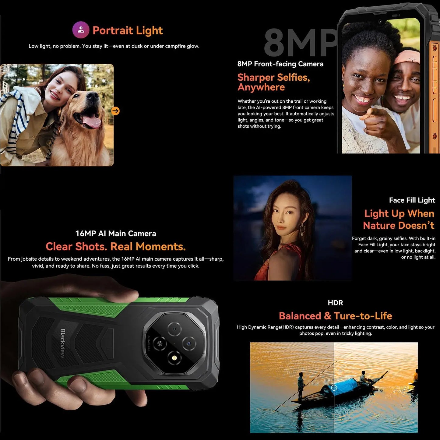 Blackview FORT 1 Smartphone 6.56'' Display 10000mAh Battery 4GB+128GB / 6GB+256GB 16MP Camera 4G Android 15 NFC  Cell Phone