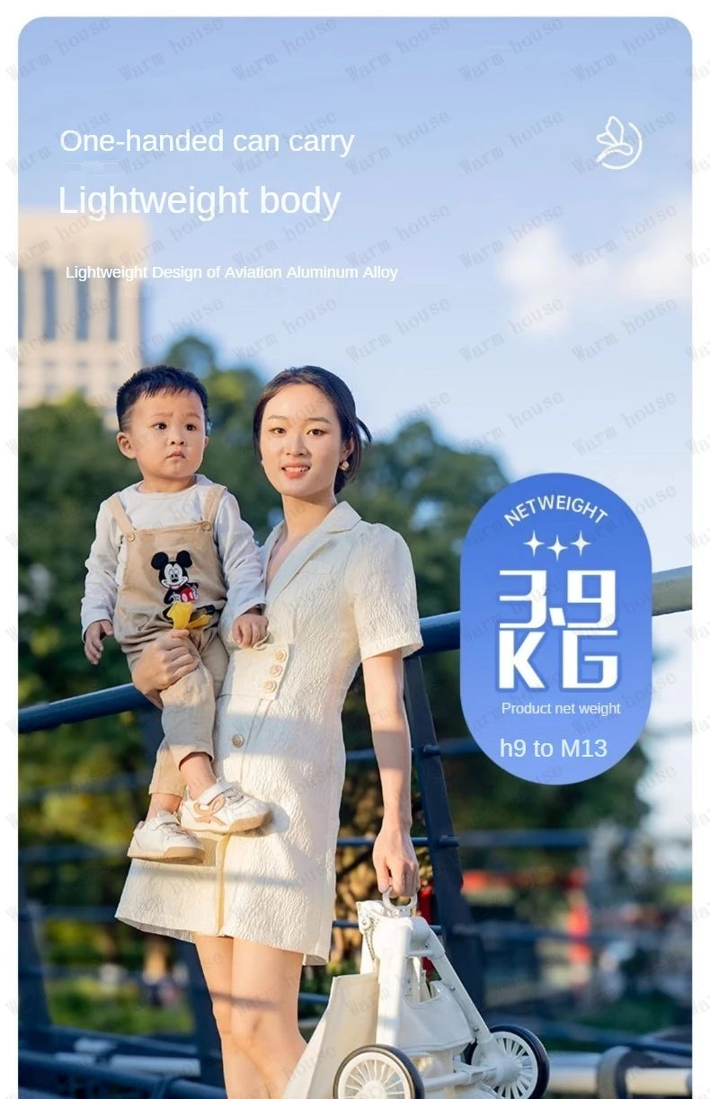 2025 new high-view baby stroller Ultra-light foldable travel stroller Portable outdoor baby Carriage Comfortable stroller