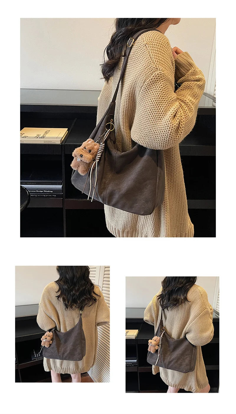 Fashion Soft PU Leather Tote Bags for Women Trend Female Simple Large High Capacity Shoulder Women Handbags Messenger Bags