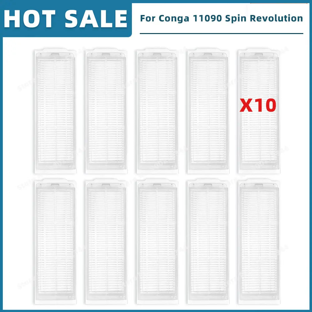 Compatible For Cecotec Conga 11090 / 13090 Spin Revolution Replacement Parts Accessories Filter Main Side Brush Mop Dust Bag