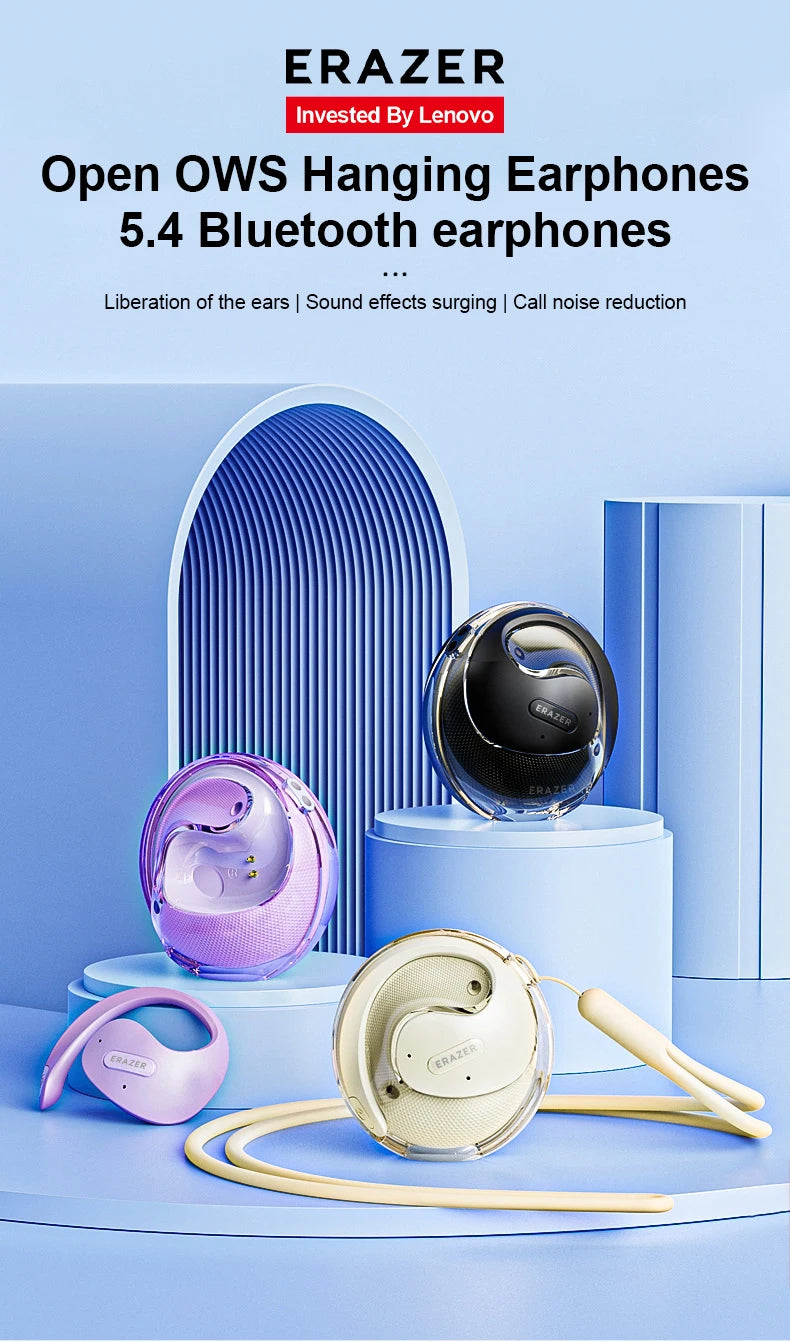 MINISO X15 pro Bluetooth 5.4 Earphones Erazer X15 Sports Wireless Headphones Noise Reduction HD Call Lenovo Earbuds with Mic