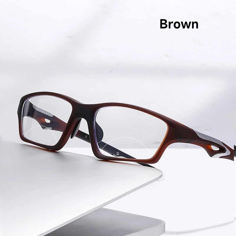 Multi Focal Color Changing Presbyopia Glasses, Sports Anti Slip Eyeglass Frames, Trendy Anti Blue Light Presbyopia Glasses