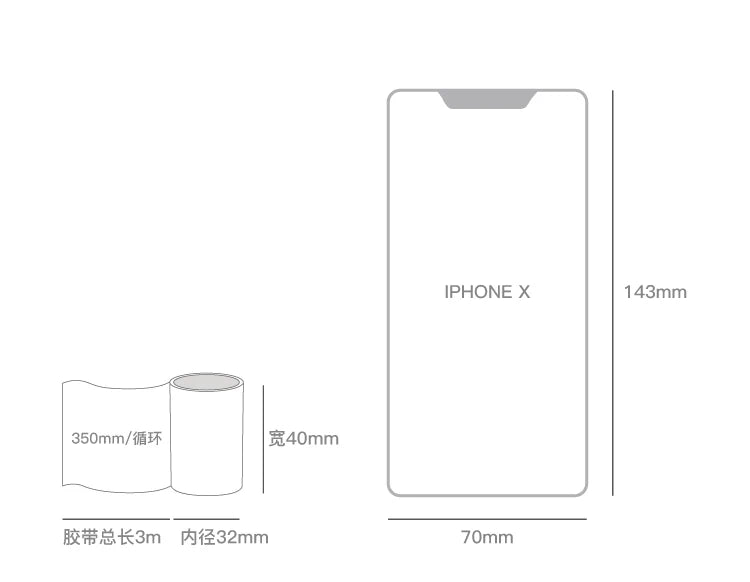 40mm * 300cm Kawaii Ins Basic Geometric Pattern Die Cutting Stickers Creative Handbook Decoration DIY Diary Scrapbook Supplies