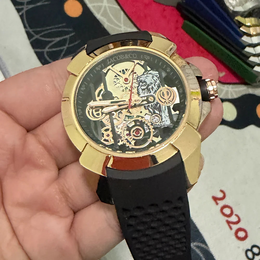 TOP Quality Hot AAA Jacob & Co Original Brand Watches For Mens Classic Lion Dial Multifunction Watch High Quality AAA Male Clock
